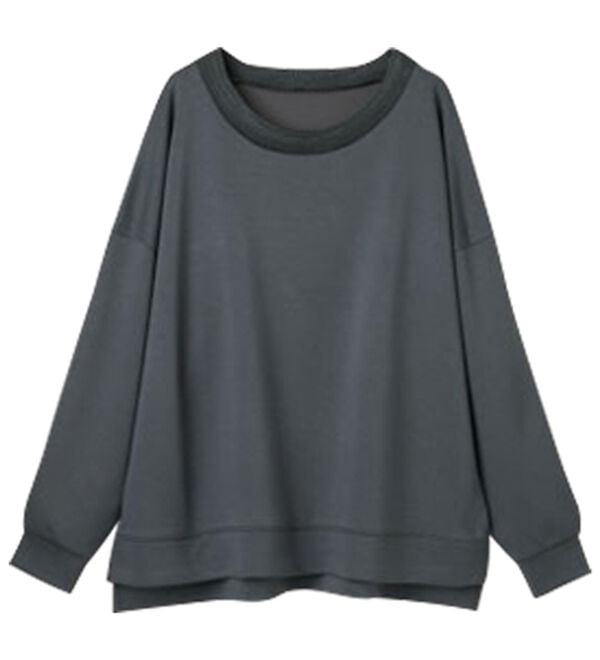 RANAN（ラナン）の「＜ＨＳ＞編立衿ポイントきれいめスウェット（カットソー）」｜詳細画像