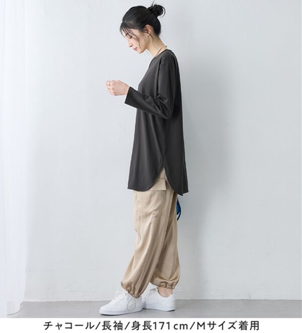 Viola e Viola（ヴィオラ エ ヴィオラ）の「ひんやり＆さらり綿混チュニックＴシャツ（チュニック）」｜詳細画像
