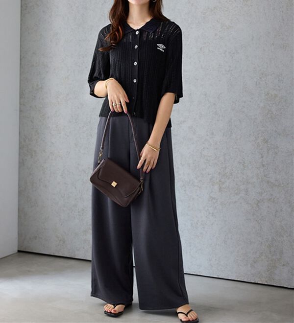 Viola e Viola（ヴィオラ エ ヴィオラ）の「【アンブロ】透かし編みポロカーディガン（ニットカーディガン）」｜詳細画像