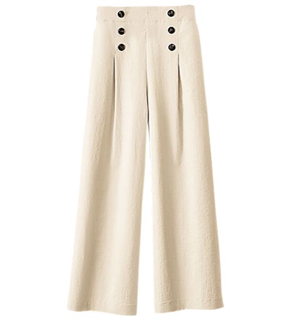 BELLUNA（ベルーナ）の「サラもち！快適ビンテージ調素材ワイドパンツ（ワイドパンツ・ガウチョ）」｜詳細画像