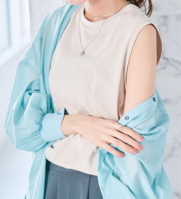 RANAN（ラナン）の「＜BC＞綿100％ひんやりタンクトップ（カットソー）」｜ライトグレー