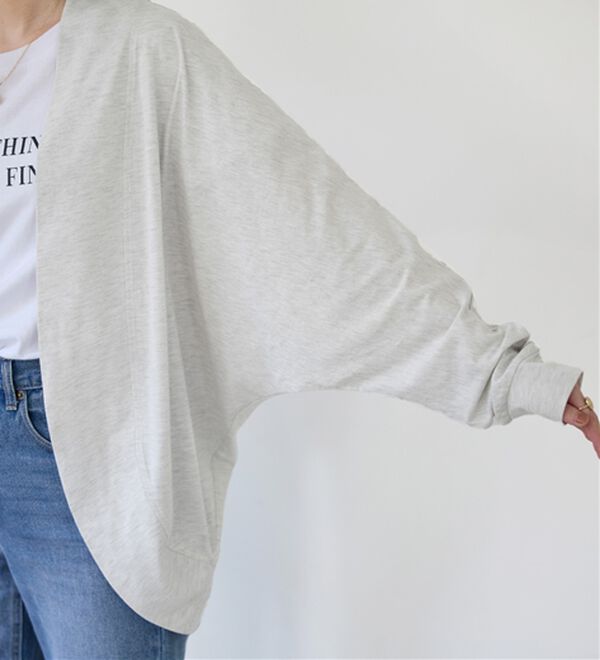 Viola e Viola（ヴィオラ エ ヴィオラ）の「【５つの機能付】ＵＶ対策に！ひんやり　ゆるドルマンカーディガン（ニットカーディガン）」｜詳細画像