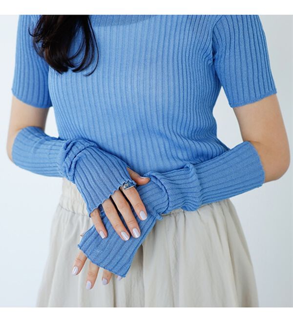 GeeRA（ジーラ）の「アームウォーマー付リブニット（ニット・セーター）」｜詳細画像