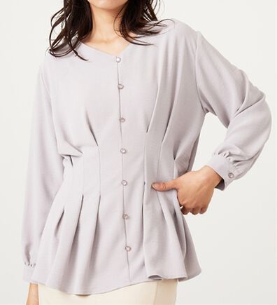 BELLUNA（ベルーナ）の「【接触冷感/UV対策】機能付！ウエストタックブラウス（ブラウス）」