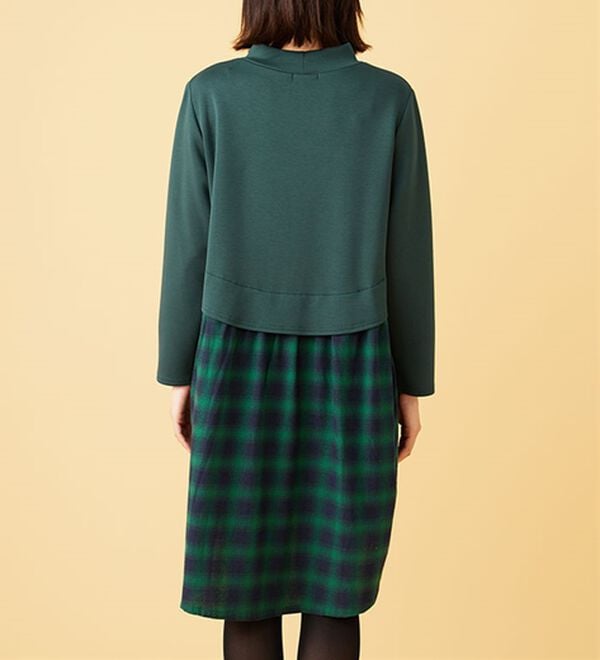 BELLUNA（ベルーナ）の「【Ｌａｇｒｉｌｕａ】チェック切替チュニックワンピース（チュニック）」｜詳細画像
