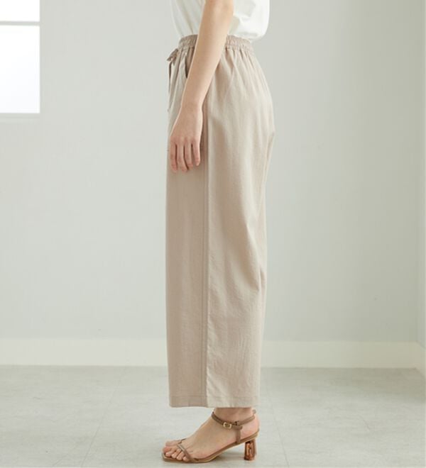 BELLUNA（ベルーナ）の「サラリ快適！ビンテージ調ベイカーワイドパンツ（ワイドパンツ・ガウチョ）」｜詳細画像