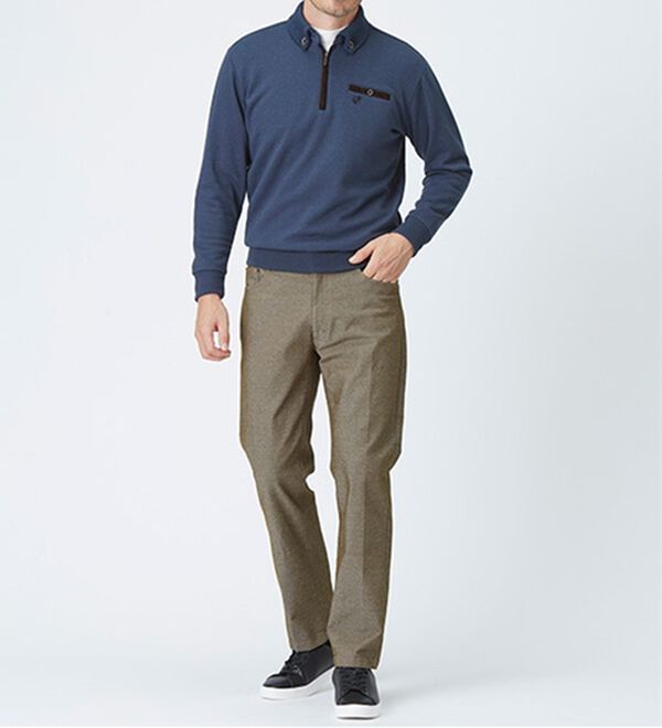 「＜ニコル　モリソン＞暖か衿デザイントレーナー（メンズトレーナー）」｜詳細画像