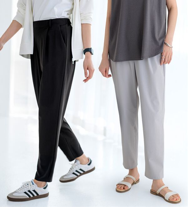 BELLUNA（ベルーナ）の「【接触冷感】シャリのび！速乾テーパードパンツ（テーパードパンツ）」｜詳細画像