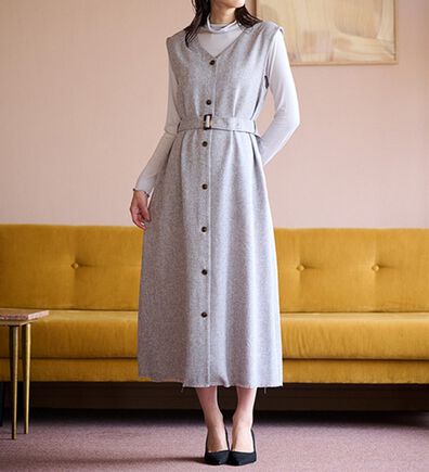 RANAN（ラナン）の「２ＷＡＹ！ツイード素材ジャンパードレス（ジャンパースカート）」