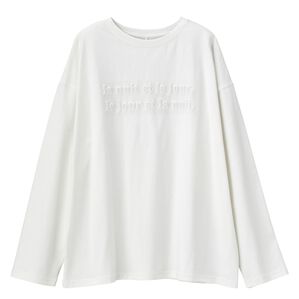 GeeRA（ジーラ）の「エンボス加工Ｔシャツ（カットソー）」｜ホワイト