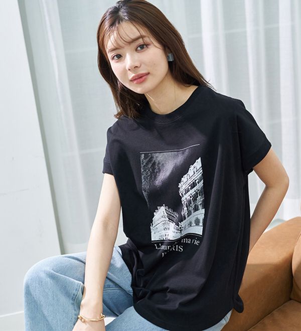 BELLUNA（ベルーナ）の「ひんやリッチコットン大人のゆったりドルマンＴシャツ（カットソー）」｜詳細画像