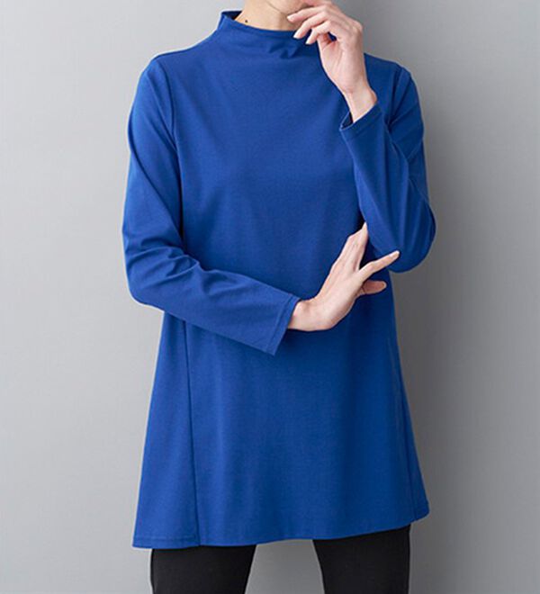 BELLUNA（ベルーナ）の「艶やかコットン１００％チュニック（チュニック）」｜詳細画像