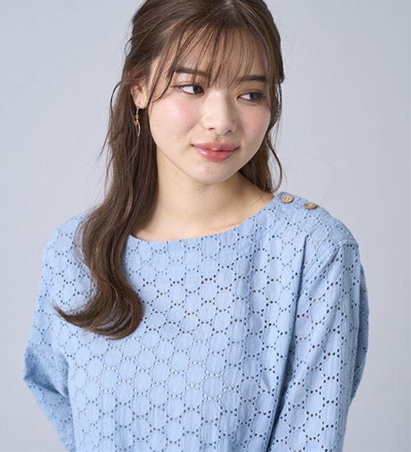 BELLUNA（ベルーナ）の「綿１００％サークルレース素材チュニック（チュニック）」｜詳細画像