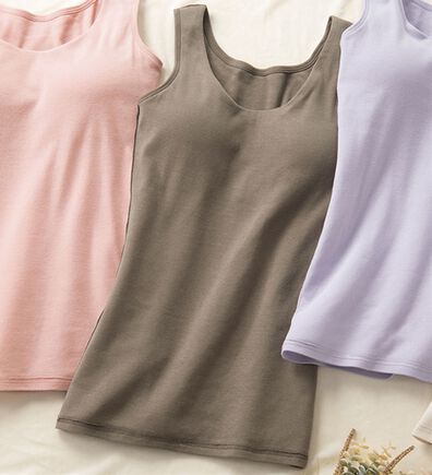 「素肌よろこぶオーガニックコットンブラキャミ（肌着・インナーウェア）」