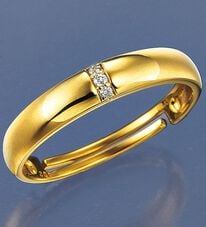 BELLUNA（ベルーナ）の「１８金メッキダイヤ３石フリーサイズリング（リング）」