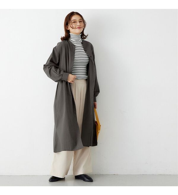 Viola e Viola（ヴィオラ エ ヴィオラ）の「【リンネルコラボ】起毛綿シャツワンピース（シャツワンピース）」｜詳細画像