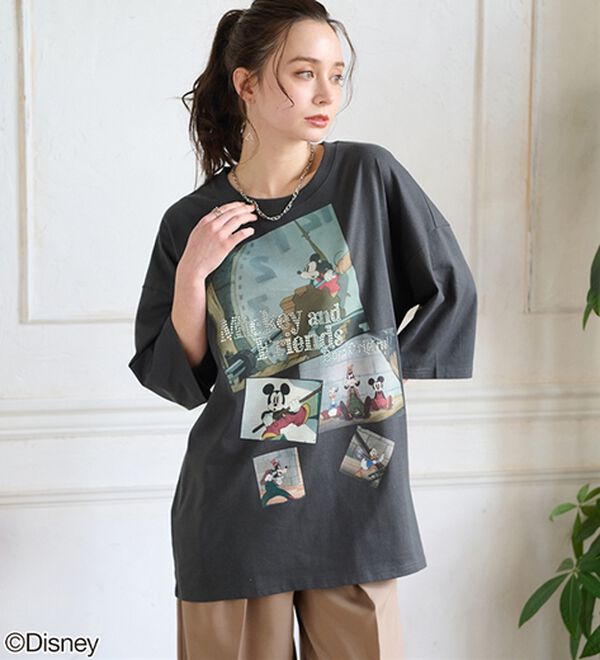 BELLUNA（ベルーナ）の「＜Ｄｉｓｎｅｙ＞ディズニー映画ＰＨＯＴＯ風Ｔシャツ（チュニック）」｜詳細画像