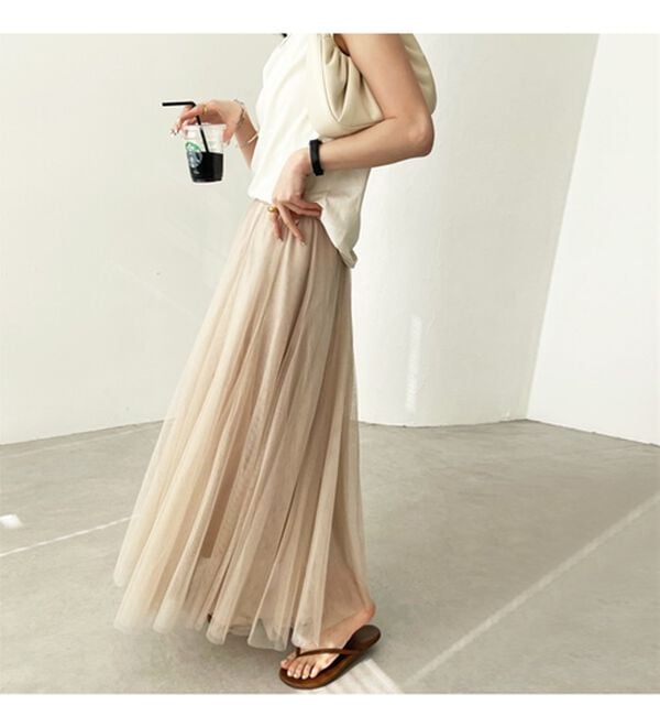 GeeRA（ジーラ）の「フレアーチュールロングスカート（ロングスカート）」｜詳細画像