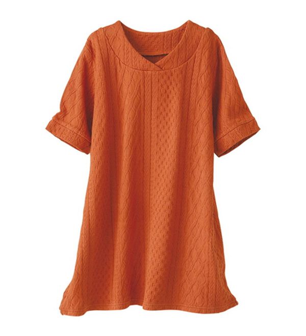 BELLUNA（ベルーナ）の「綿１００％ジャカード素材デザインチュニック（チュニック）」｜詳細画像