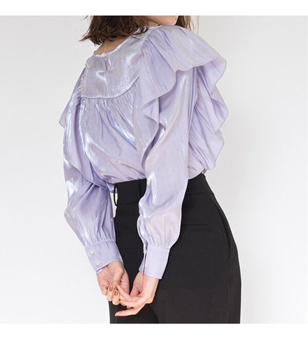 RANAN（ラナン）の「インナー付ボリュームフリルブラウス（ブラウス）」｜詳細画像