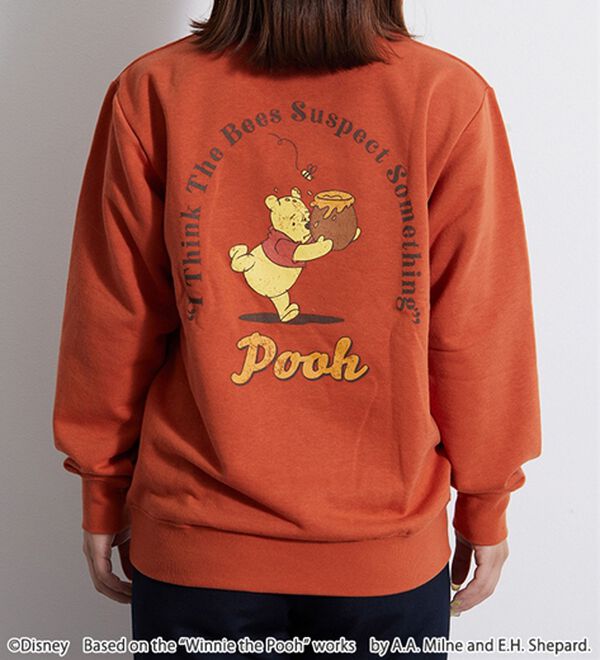 Disney＞【プー】バックプリント裏起毛トレーナー - ベルーナ