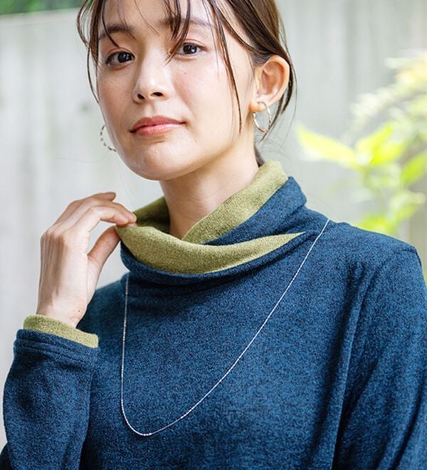 BELLUNA（ベルーナ）の「衿デザイン配色チュニック（チュニック）」｜詳細画像