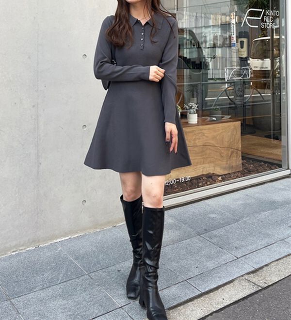 GeeRA（ジーラ）の「ペプラムニットミニワンピース（その他ワンピース）」｜詳細画像