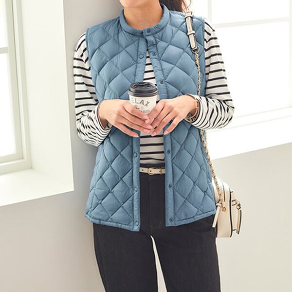 BELLUNA（ベルーナ）の「洗える！キルト柄軽量ダウンベスト（ベスト）」｜詳細画像