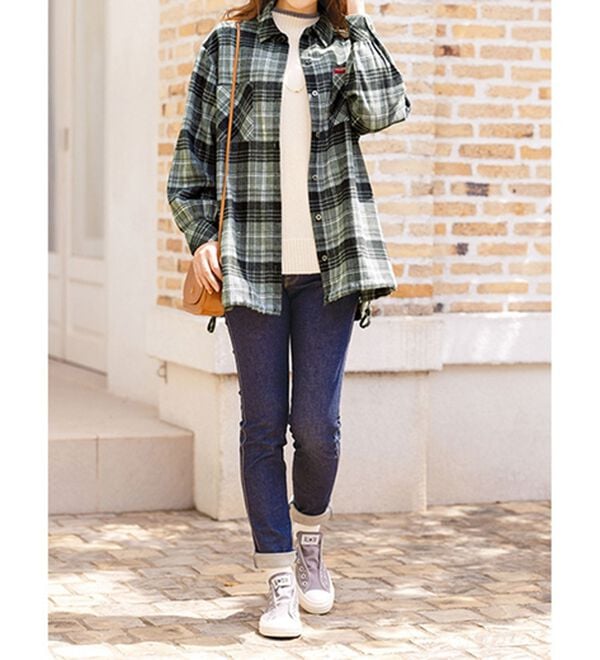 ルフラン（ルフラン）の「【２色組】裾スピンドルチェックシャツ＜ロブニー＞（シャツ）」｜詳細画像