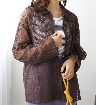GeeRA（ジーラ）の「衿付レースシャツ（シャツ）」