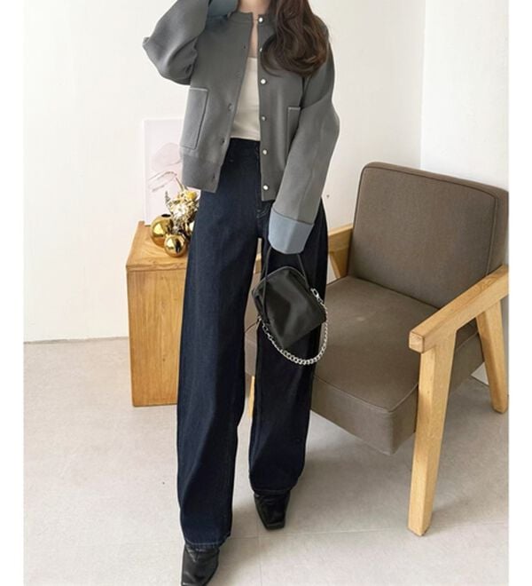 GeeRA（ジーラ）の「配色カラーニットカーディガン（ニットカーディガン）」｜詳細画像