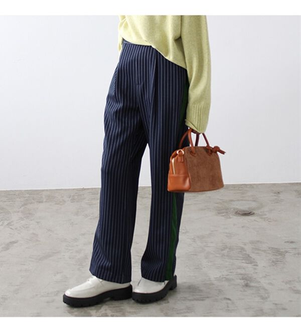 GeeRA（ジーラ）の「サイドライン裾スリットパンツ（フルレングスパンツ）」｜詳細画像