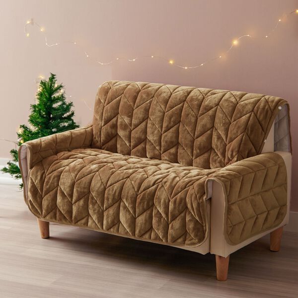 iellio（イエリオ）の「あったかふわふわボリュームソファカバー＜吸湿発熱・フランネル素材＞（ソファーカバー）」｜詳細画像