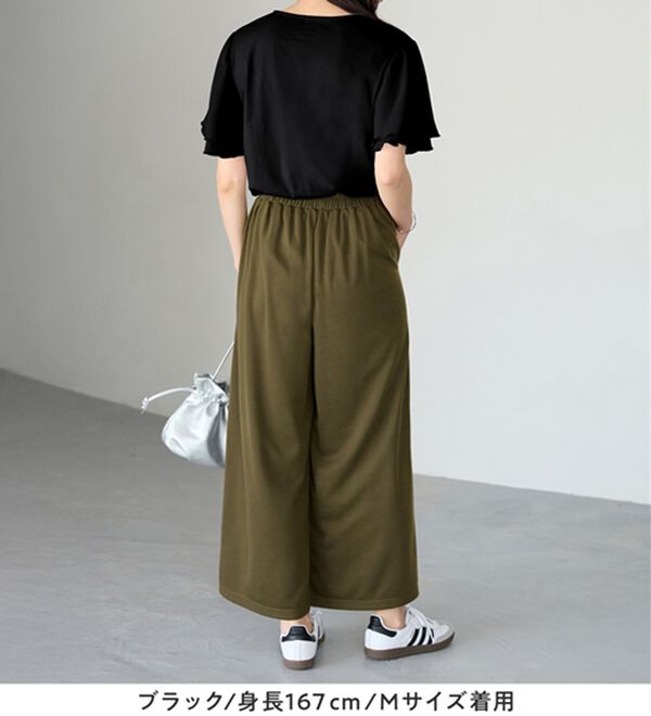 Viola e Viola（ヴィオラ エ ヴィオラ）の「【５つの機能付】袖シフォンゆるＴシャツ（Tシャツ）」｜詳細画像