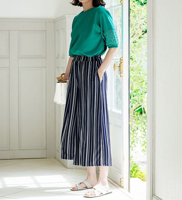 BELLUNA（ベルーナ）の「ヒンヤリ冷感イージーガウチョパンツ（ワイドパンツ・ガウチョ）」｜詳細画像