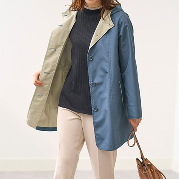 BELLUNA（ベルーナ）の「花粉対策！配色スプリングコート（ハーフコート）」｜詳細画像