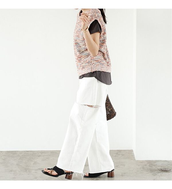 GeeRA（ジーラ）の「前後２ＷＡＹファンシーニットトップス（ニット・セーター）」｜詳細画像