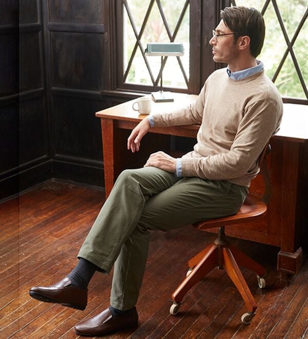 「＜コムルヴァン・オム・ウェルネス＞すっきりはける腰らくパンツ（メンズフルレングスパンツ）」｜詳細画像