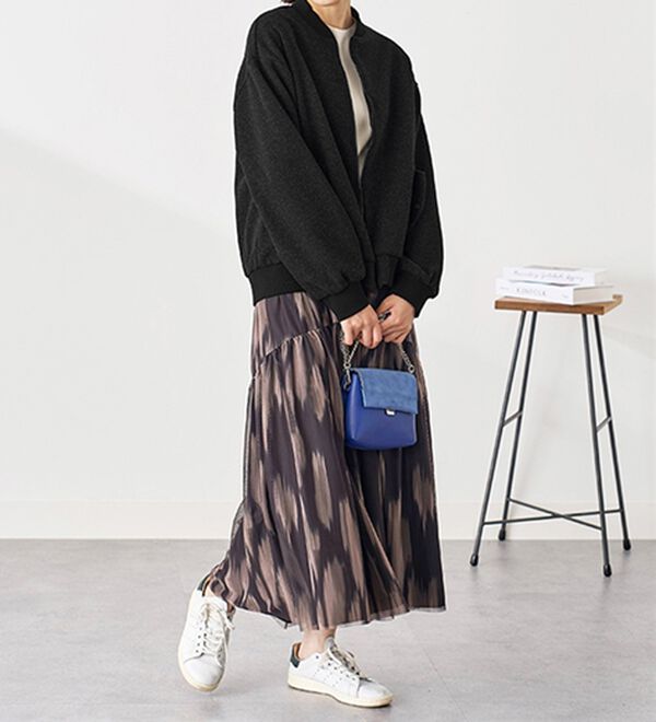 BELLUNA（ベルーナ）の「ウール調素材リブ切替ブルゾン（ブルゾン）」｜詳細画像