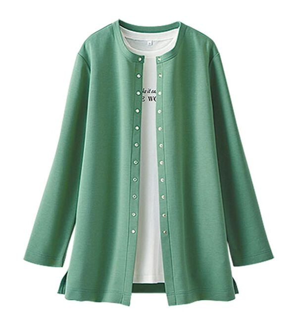 BELLUNA（ベルーナ）の「時短コーデ！ダンボール素材ロングカーデアンサンブル（アンサンブル）」｜詳細画像