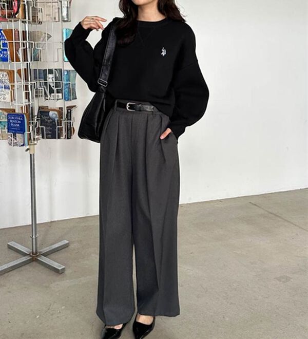 RANAN（ラナン）の「＜U.S.POLO ASSN.＞刺繍スウェットライクニット（ニット・セーター）」｜詳細画像