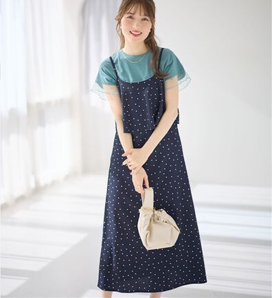 alotta（アロッタ）の「フリルキャミワンピース（カットソーワンピース）」