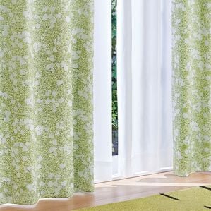 「簡単！素敵にコーディネートカーテン＆レースセット　石目調（ドレープカーテン）」｜石目調グリーン