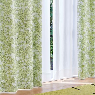 「簡単！素敵にコーディネートカーテン＆レースセット　石目調（ドレープカーテン）」