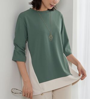 BELLUNA（ベルーナ）の「ドロスト使い配色デザインチュニック（チュニック）」｜詳細画像