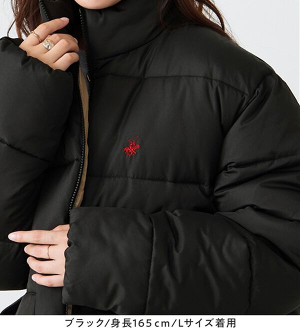 Viola e Viola（ヴィオラ エ ヴィオラ）の「【ビバリーヒルズポロクラブ】男女兼用フェイクダウンコート（ハーフコート）」｜詳細画像