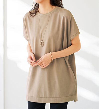 BELLUNA（ベルーナ）の「ヒンヤリ快適！華奢見せドルマンチュニック（チュニック）」