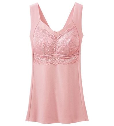 LAVIENNE（ラヴィエンヌ）の「楽なママお外に出れる綿混カップ付インナー（ブラトップ・カップ付きインナー）」