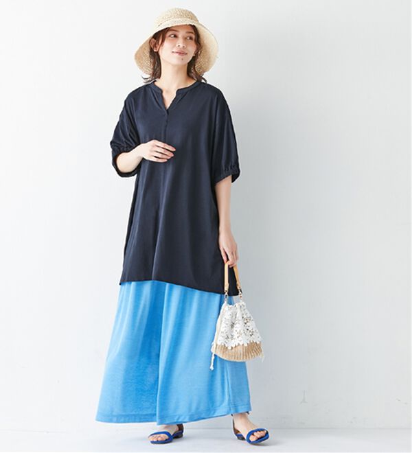 Viola e Viola（ヴィオラ エ ヴィオラ）の「【５つの機能付】スキッパーゆるドルマンチュニック（チュニック）」｜詳細画像