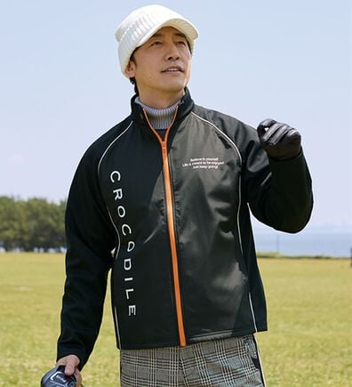「＜クロコダイル＞防風テック裏フリースジャケット（メンズジャケット）」